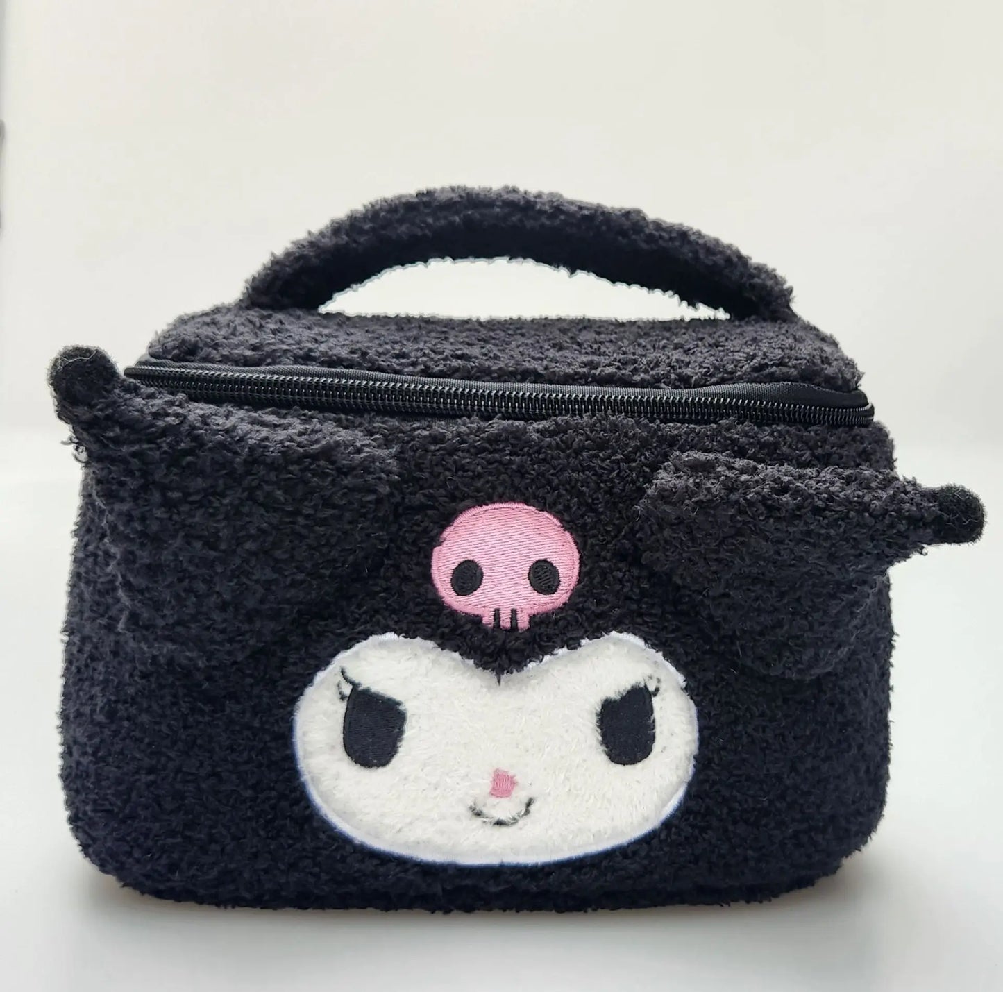 Sanrio Hello Kitty Plush Cosmetic Bag Cute Kuromi My Melody Zipper Large  Women Travel Make Up Toiletry Bag Washing Pouch Pouch