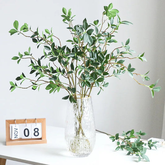 Artificial Tenuifolia Ficus Twig Plants Branch Fake Long Branch Plant Flowers Table Home Garden Wedding DIY Decoration