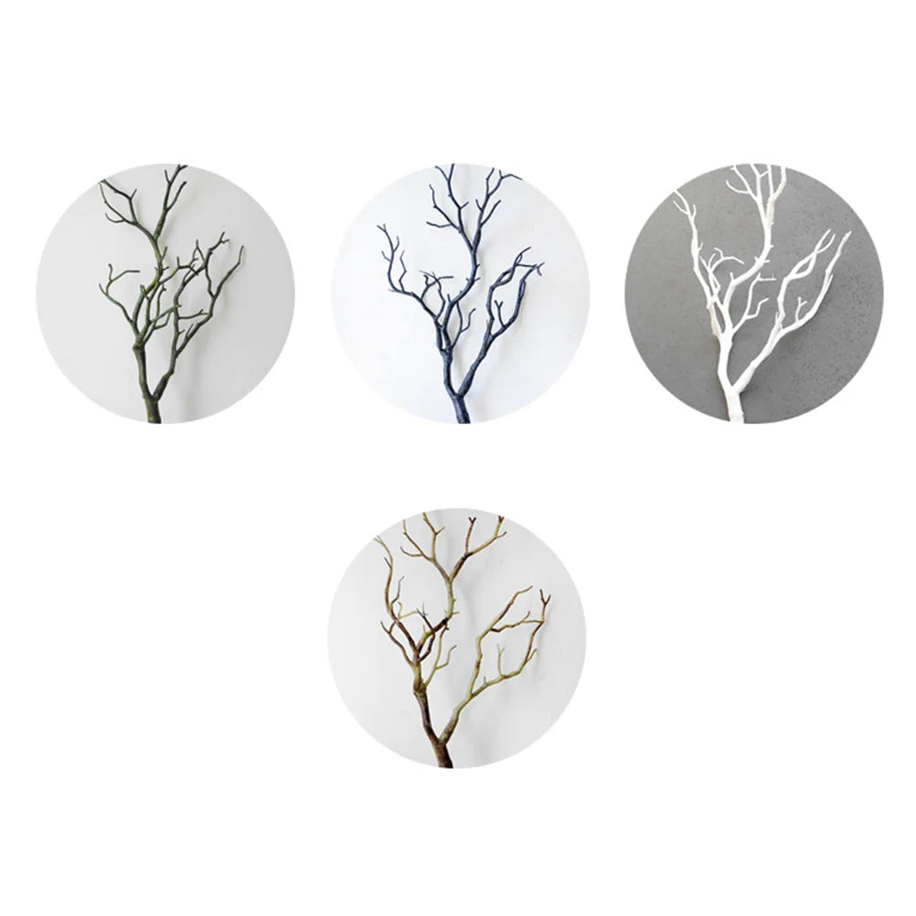 3PCS Artificial Branch Plastic Branch Fake Tree Branch Vase Decoration Dried Twigs Stems Antler Willow Dry Flower For Home
