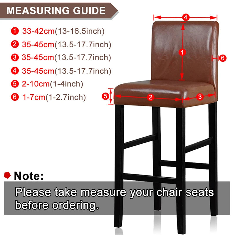 Real Waterproof Fabric Chair Cover Stretch Seat Chair Covers Ventilate Bar Chair Slipcover Universal Size Chair Cover For Room