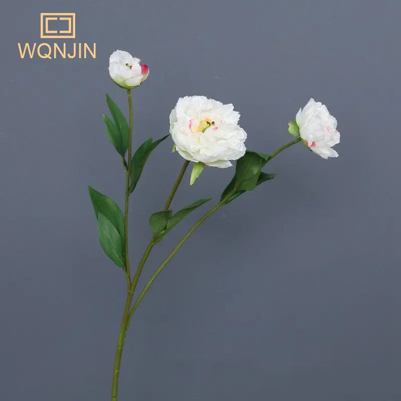 Peony Artificial Flower Fake Flowers Bouquet Branch Pink White Blue for Home Decor House Wedding Decoration indoor Garden