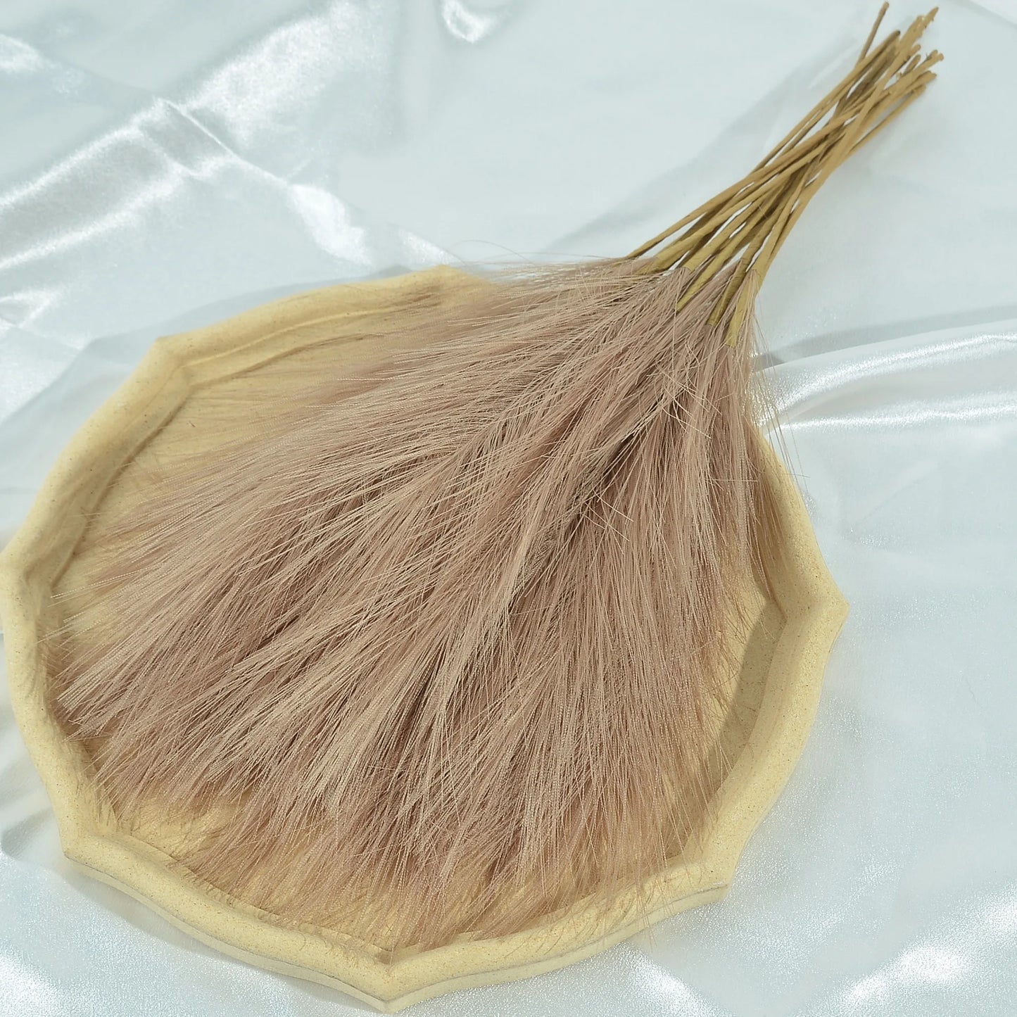 5pcs 2Fork 45cm Artificial Pampas Grass Bouquet Boho Decor Flower Fake Plant Reed for Table  DIY Home Party  Wedding Decoration