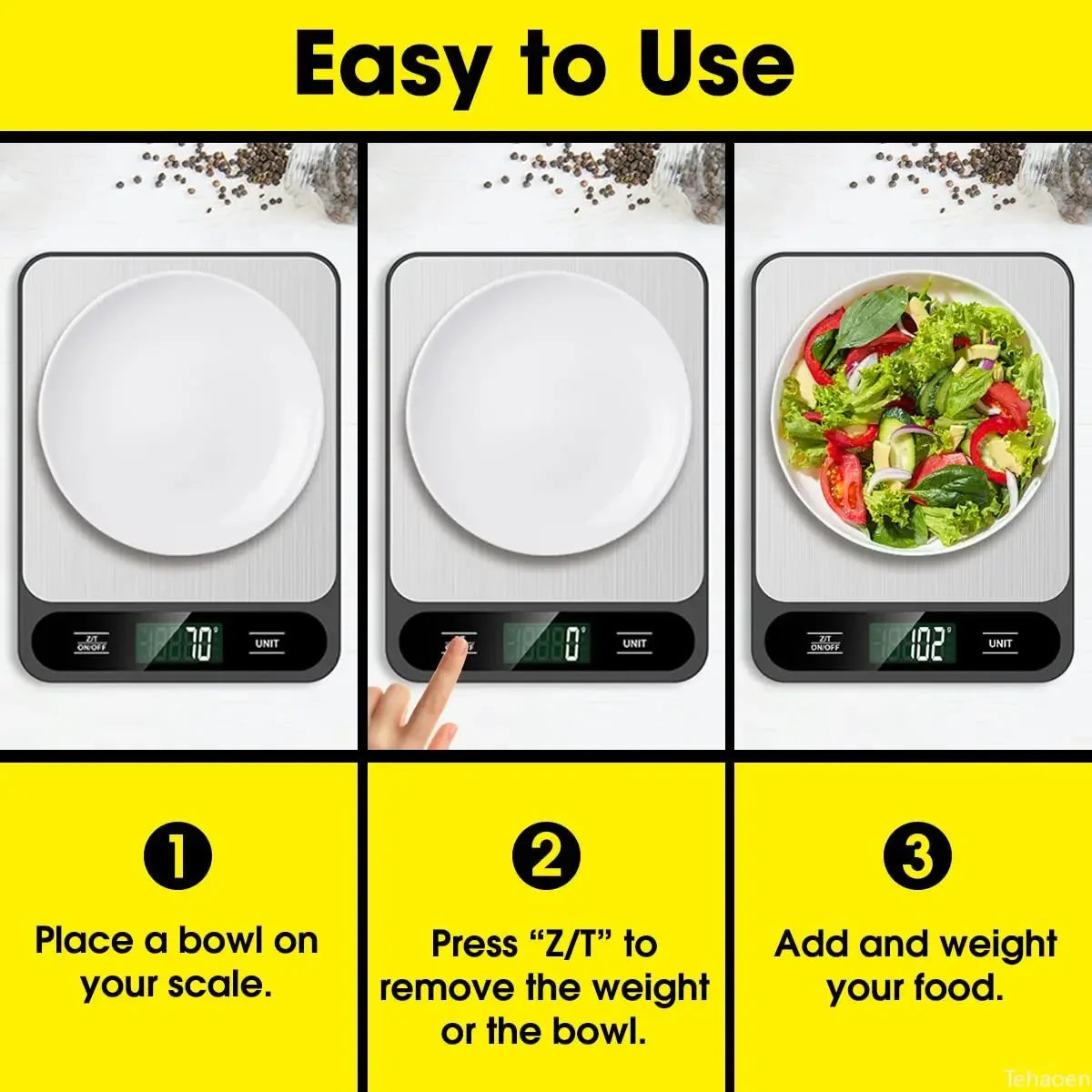 Digital Kitchen Scale 15Kg/1g Weight Scale Usb Food Coffee Scales Smart Electronic Waterproof Digital Scale For Baking and Cook