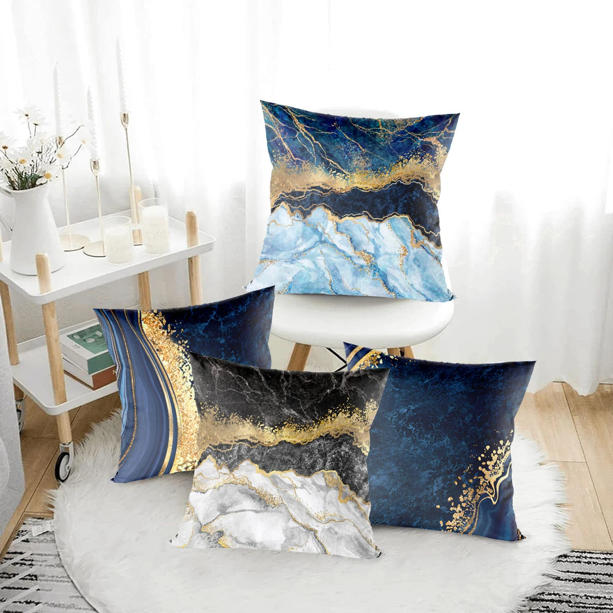 45x45cm Marble Pattern Cushion Cover Decorative Pillow Cover Sofa Cushion Pillow Cases Home Decoration 2024 Decor Pillowcase