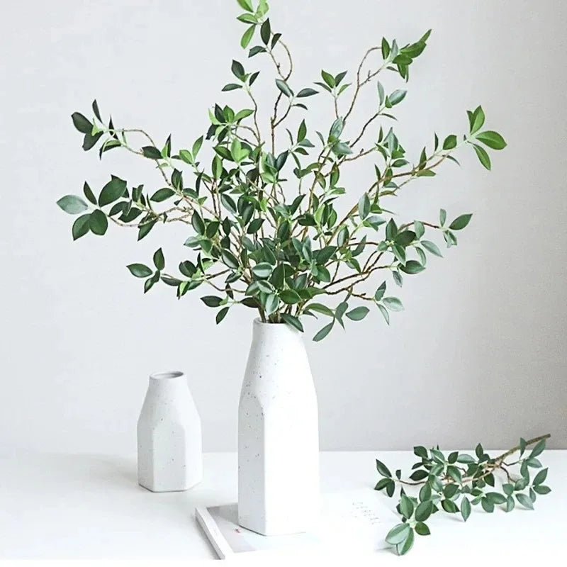 1PC Artificial Tenuifolia Ficus Tree Branch Fake Leaves Flower Home Decor Long Branch Table Home Wedding DIY Decoration Plants