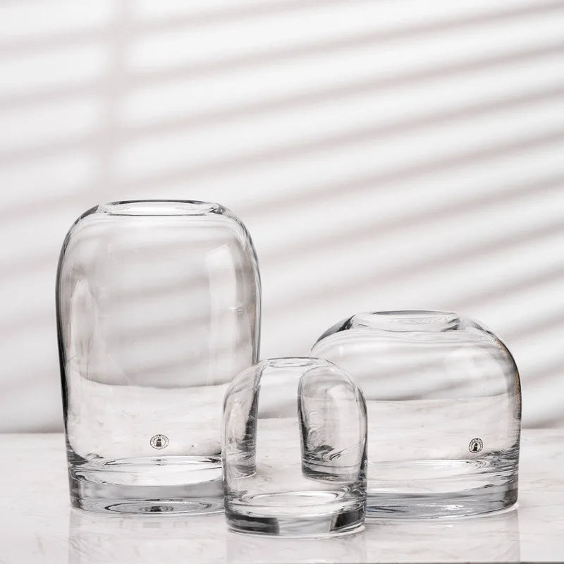European style simple vase creative INS glass flower living room dining table flower vase crafts