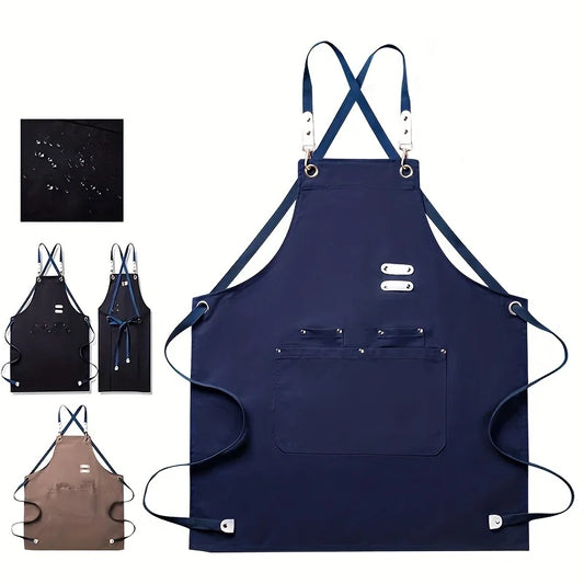 Aprons for Men Women with Pockets Cotton Enrich Durable Large Waterproof  For Kitchen, Workshop, BBQ, Chef Apron
