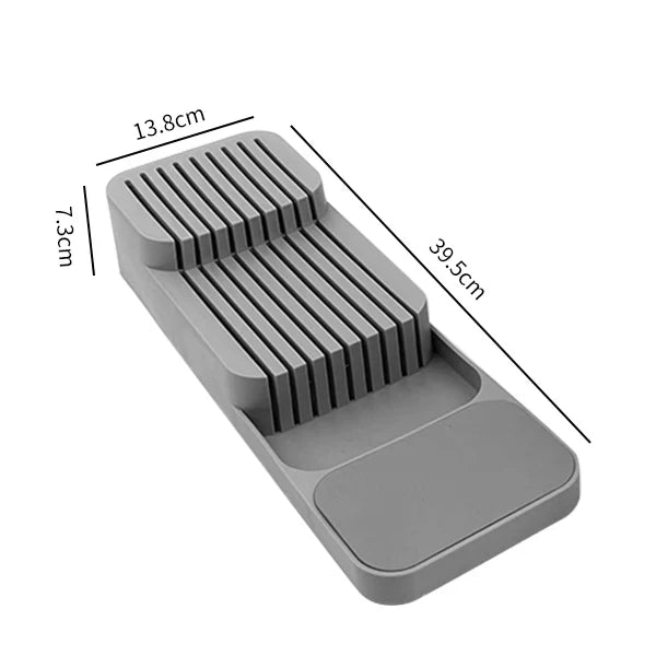 Expandable Silverware Organizer for Drawer with Knife Holder Kitchen Utensil Knife Drawer Organizer Cutlery Organizer in Drawer