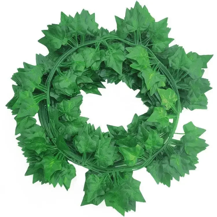 24M Artificial Plants False Leaves Home Decor Fake Foliage Vine Home Garden Decoration Wedding Party Wall Hanging Decorations