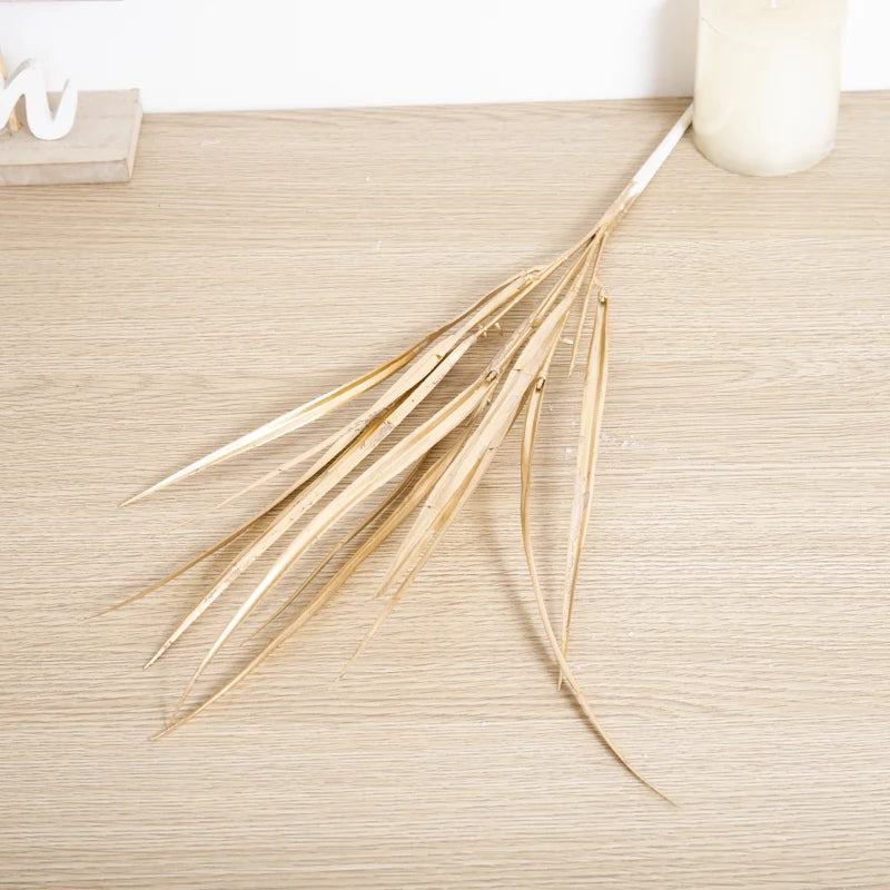 Artificial Plant Gold Fake Flower Plastic Grass Home Christmas Wedding Decorations Arrangement Faux Plant Party Vase Accessories