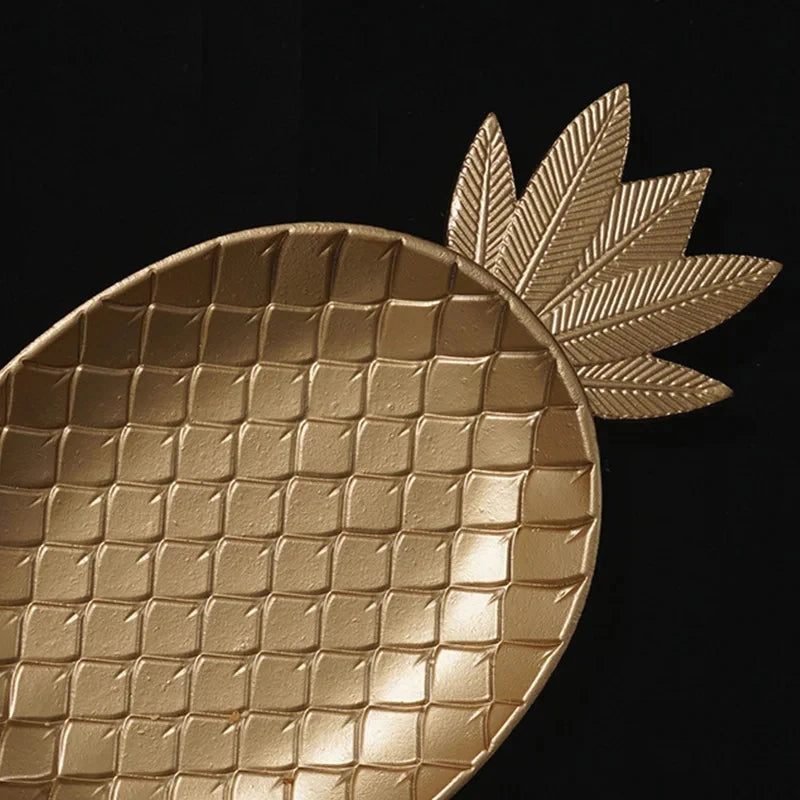 Nordic Wooden Tray Gold Leaf Shape Serving Tray Jewelry Pallet Fruit Snack Candy Dish Table Decoration Storage Organizer
