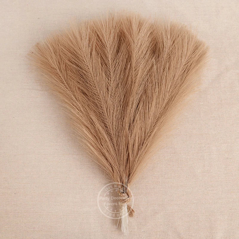 15/30Pcs Artificial Pampas Grass Bouquet Home Living Room Wedding Party Decoration Fake Plant 43cm Dried Flower Reed DIY Vase