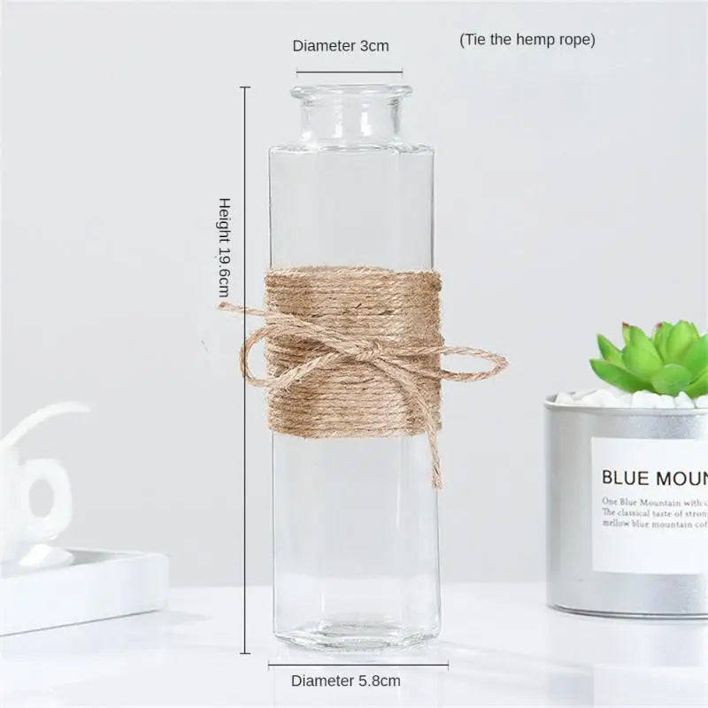 Glass Vase Thickened And Wear Resistant High Quality Thickened Glass Home Decoration Flower Ornaments Flanging Design Circular