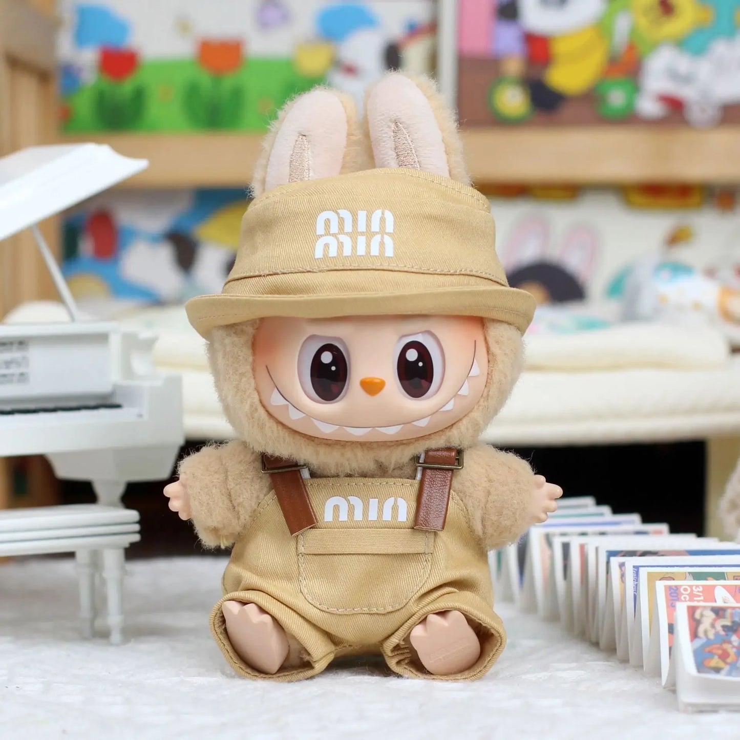 For Labubu Clothes Fashion Overalls Pleated Skirt Set Labubu Idol V1 V2 V3 Dolls Clothing Doll Accessories Blythe Clothes