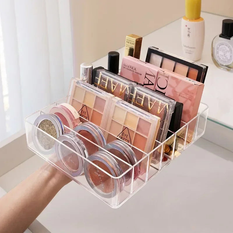 7 Layers Eyeshadow Palette Plastic Storage Box Cosmetics Organizer Lipstick Rack Transparent Makeup Organiser Lip Gloss Drawer