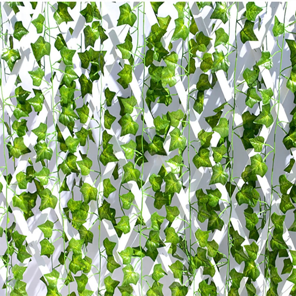 24M Artificial Plants False Leaves Home Decor Fake Foliage Vine Home Garden Decoration Wedding Party Wall Hanging Decorations