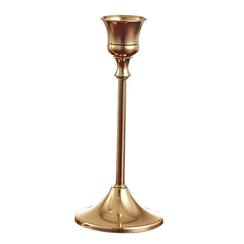 European style Metal Candle Holders Simple Golden Wedding Decoration Bar Party Living Room Decor Home Decor Candlestick