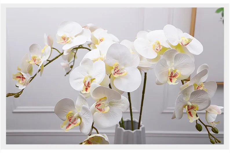 Artificial Butterfly Orchid Fake Phalaenopsis Flowers Artificial Orchid Stem Plants for Wedding Home Decoration