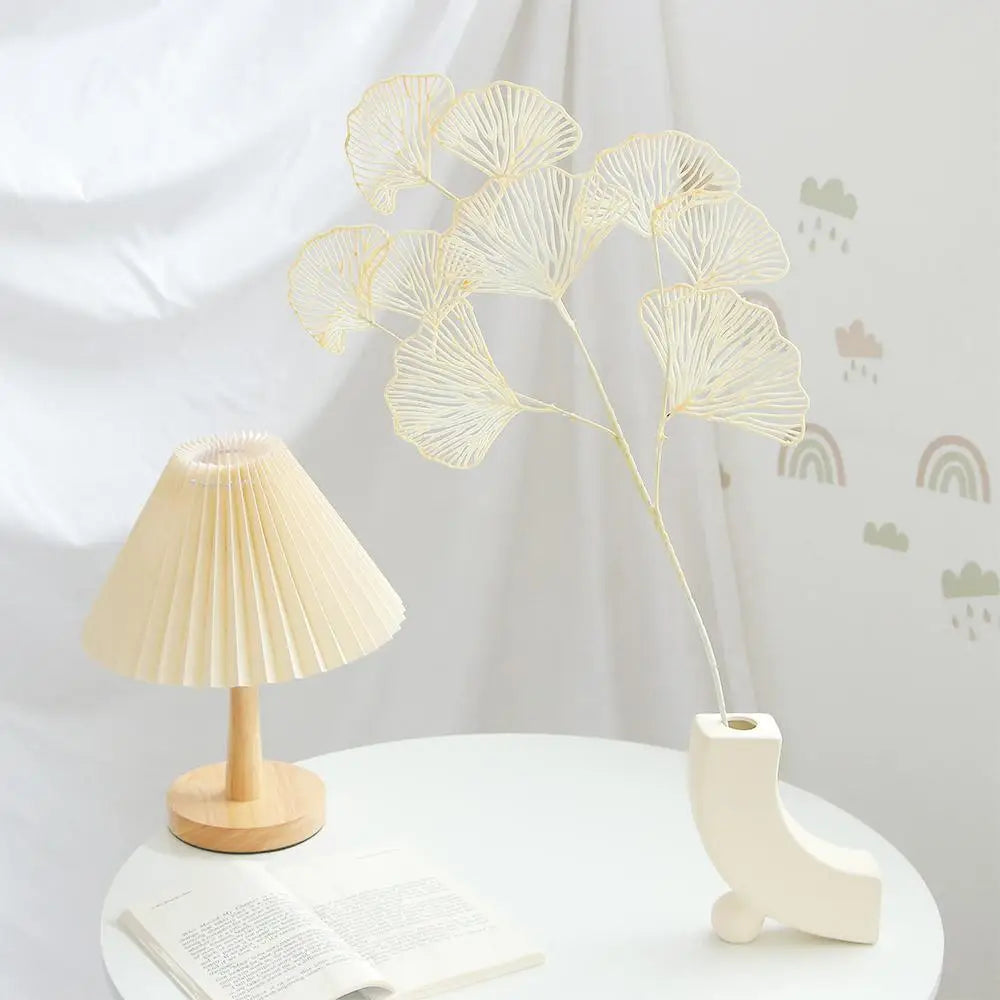 Fake Wedding Ginkgo Leaf Flowers Branch Artificial Ginkgo Leaves Home Shop Decor
