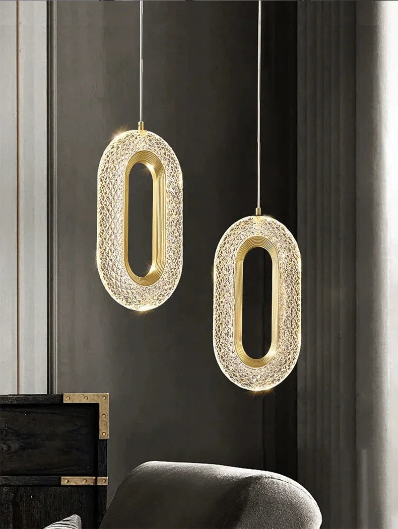 Nordic Luxury Bedside Chandelier Long Line Living Room Background Wall Light Study Chandelier Bedroom Bedside Small Chandelier