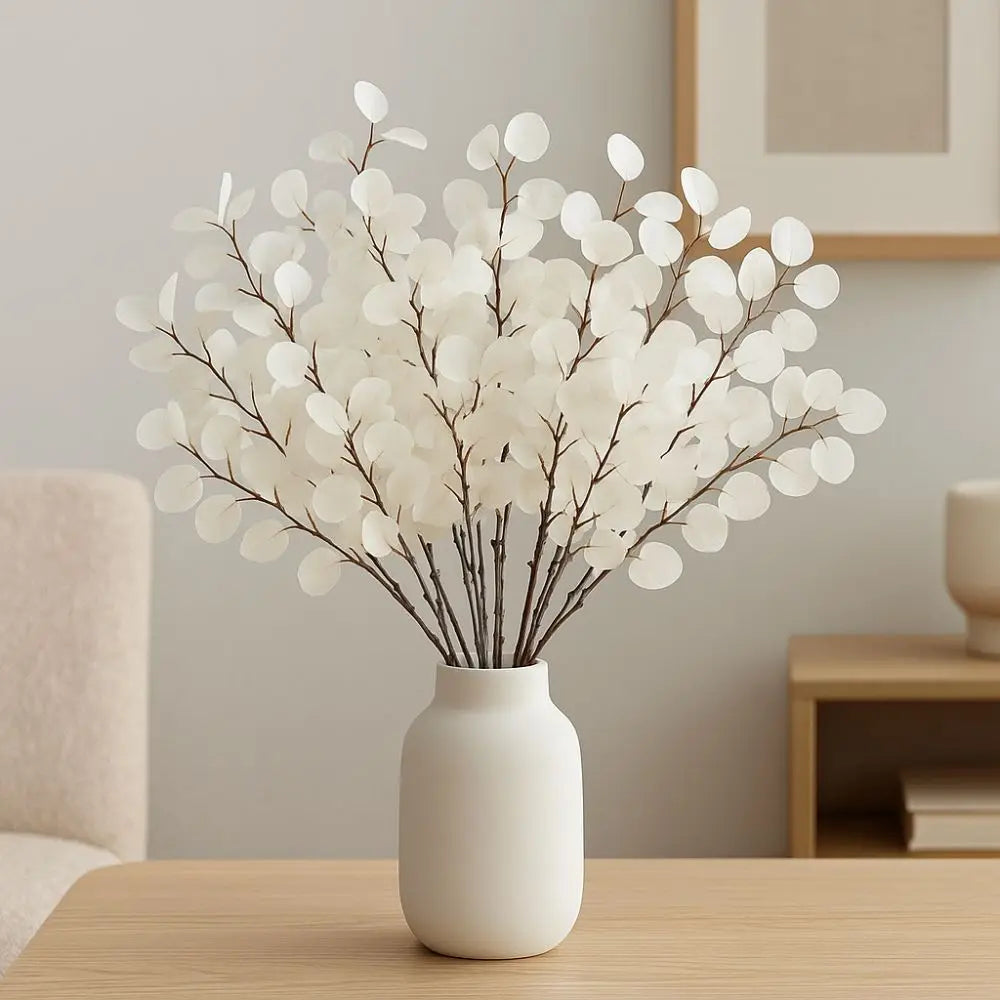 41cm Artificial Eucalyptus Branches Non-Fading Handmade Fake Eucalyptus Leaf Realistic Simulation Plants Outdoor Indoor Decor