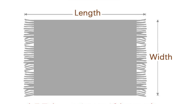 Nordic Knitted Tassels Fringe Blankets Lightweight Throw Solid Blanket Cozy Farmhouse Gift All Season Comfort For Home Travel