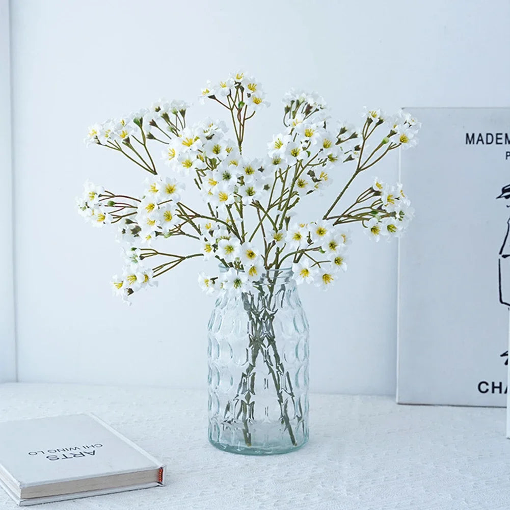 3Forks/Bouquet Artificial Flower Silk Carnation Flower Fake Flowers Decorative Flower for Mother's Day Gift Wedding Decor