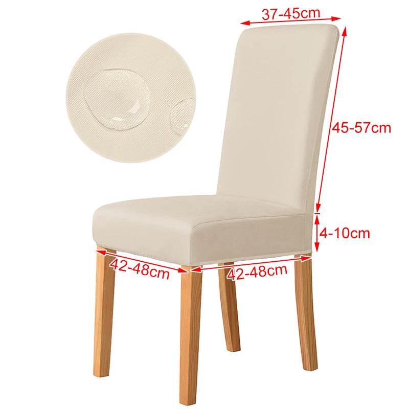 Real Waterproof Fabric Chair Cover Stretch Seat Chair Covers Ventilate Bar Chair Slipcover Universal Size Chair Cover For Room