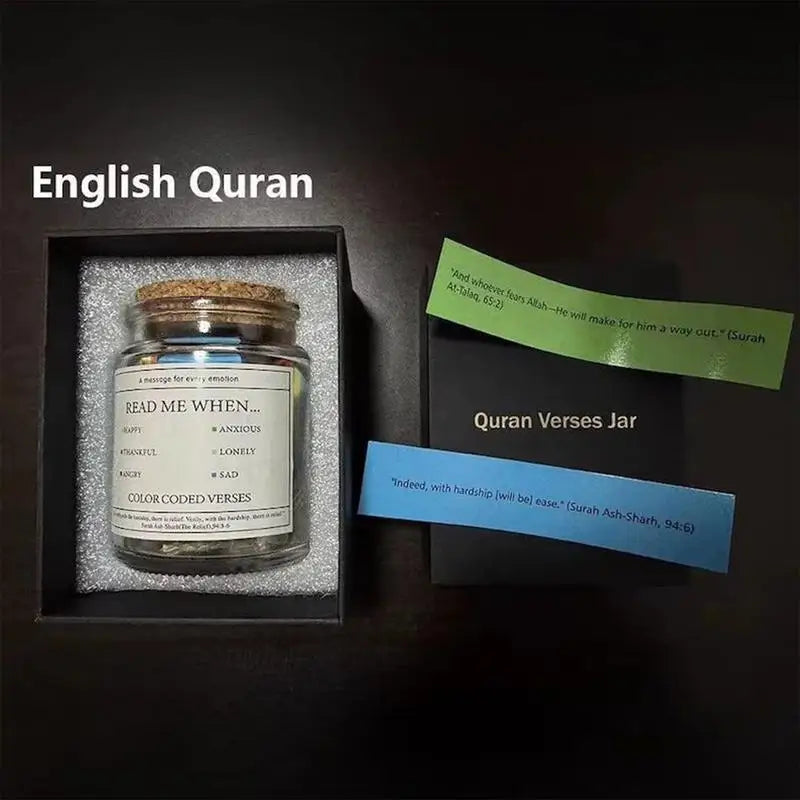 Quran Verse Jar Expresses Emotions And Feelings Glass Prayer Jar With Colored Quran Verses Muslim Prayer Jar Gifts Box