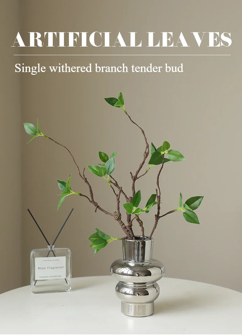 44CM Artificial Green Plants Withered Branches Home Decorations Green Leaves Withered Vines Flower Arrangements Decoration